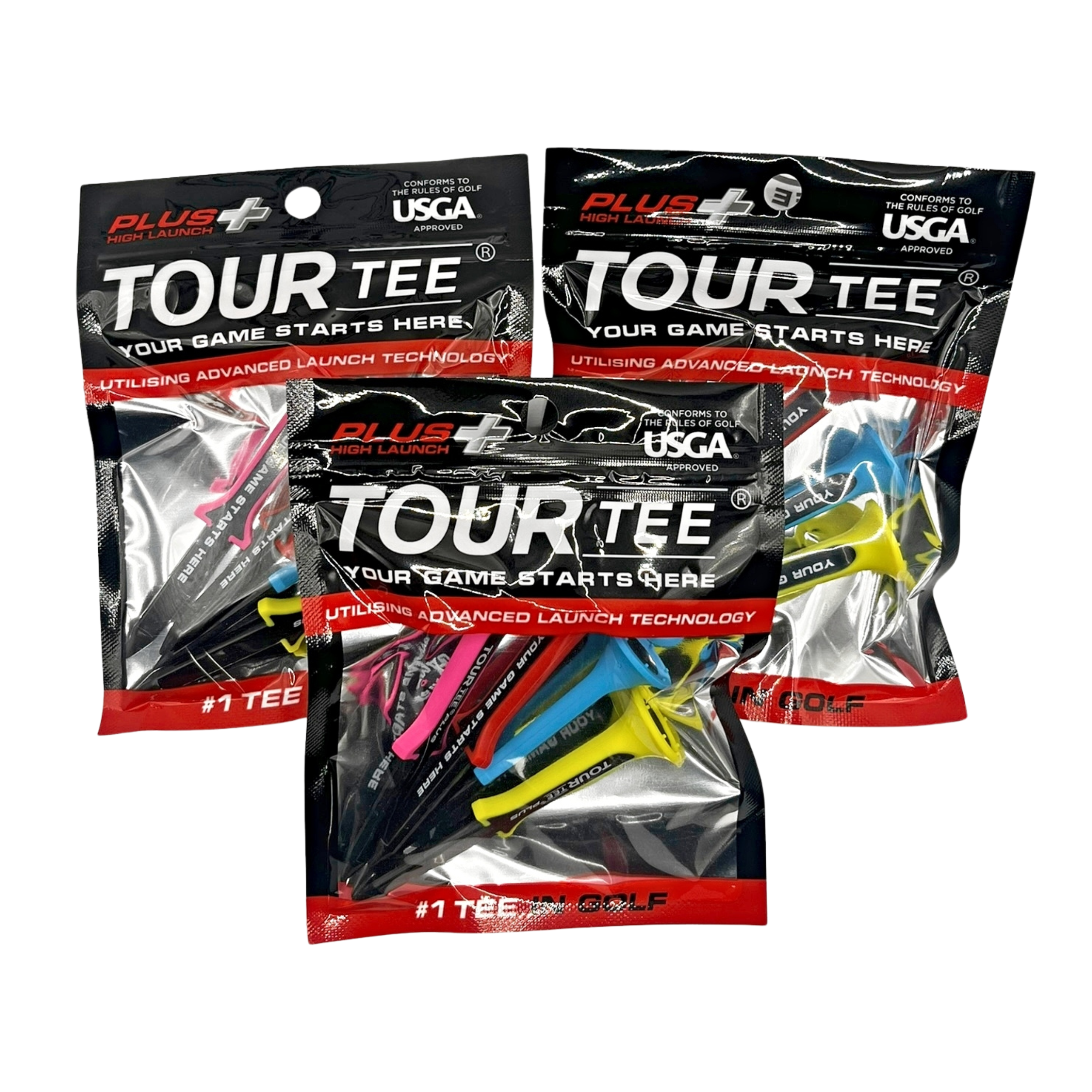 Tour Tee Plus High Launch 3 pack
