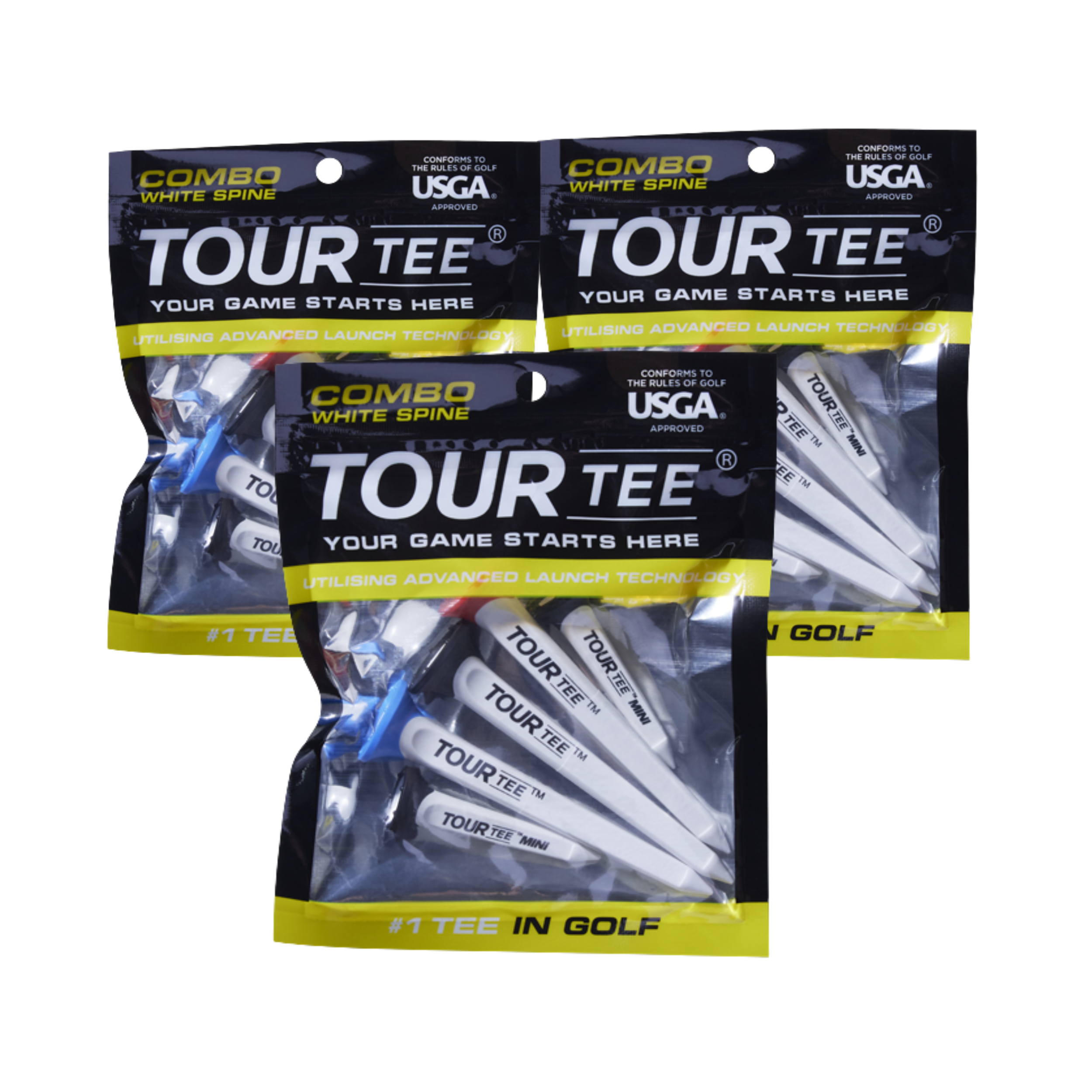 Tour Tee Combo White Spine 3 Pack