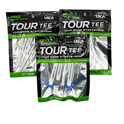 Tour Tee Pro White Spine 3 pack