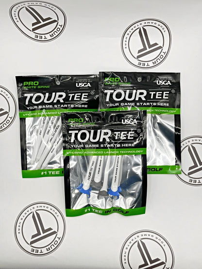 Tour Tee Pro White Spine 3 Pack Combo