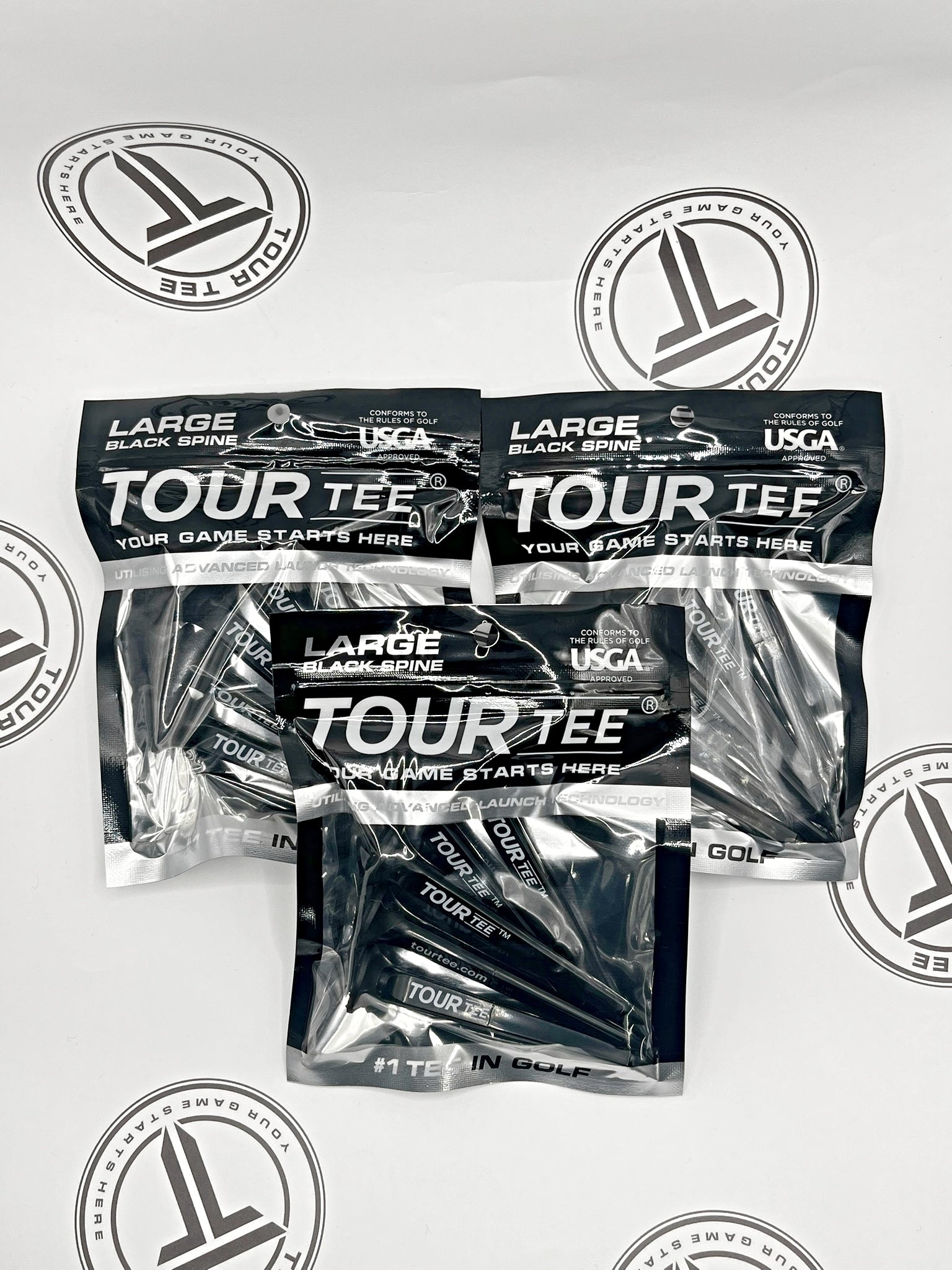 Tour Tee Large Black Spine 3 Pack Combo